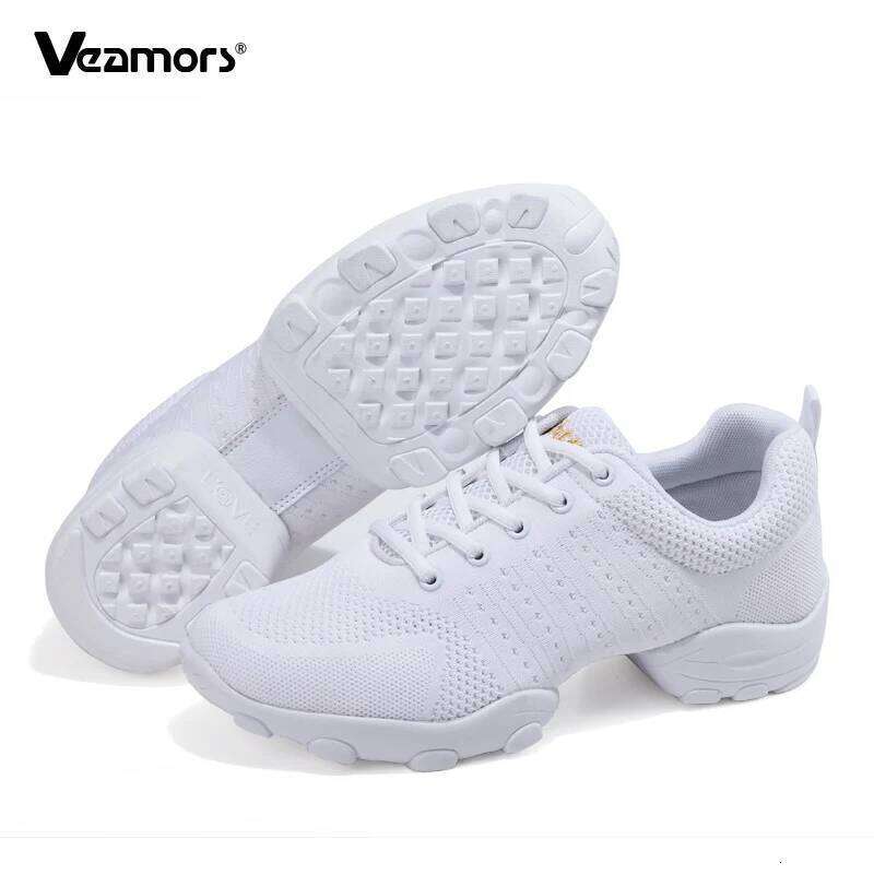 Men' Dancing Breathable Mesh Modern Jazz Knitted Male Platform Dance Shoes Elastic Sole 26W0224