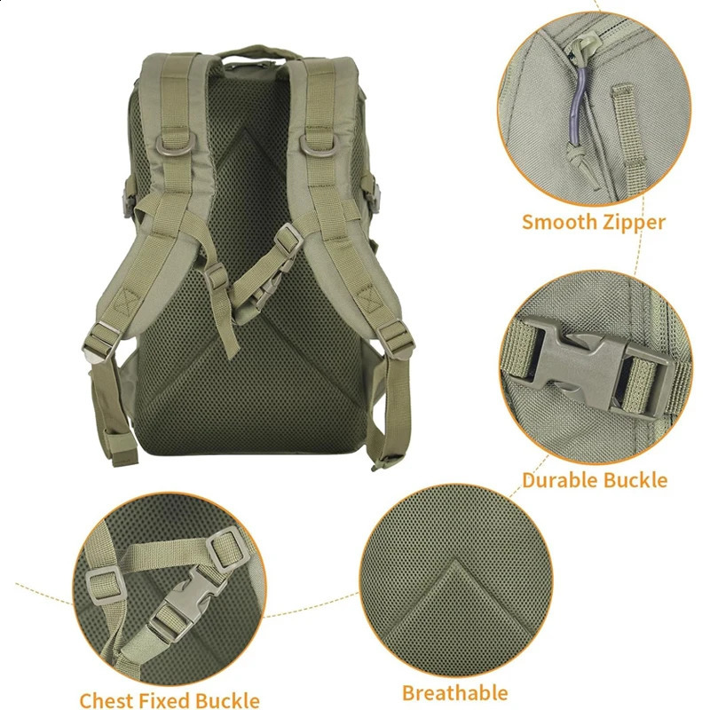 LQARMY Small Waterproof Travel Outdoor Tactical Backpack Sport Camping Rucksack Molle System for Trekking Fishing Hunting Bags260128