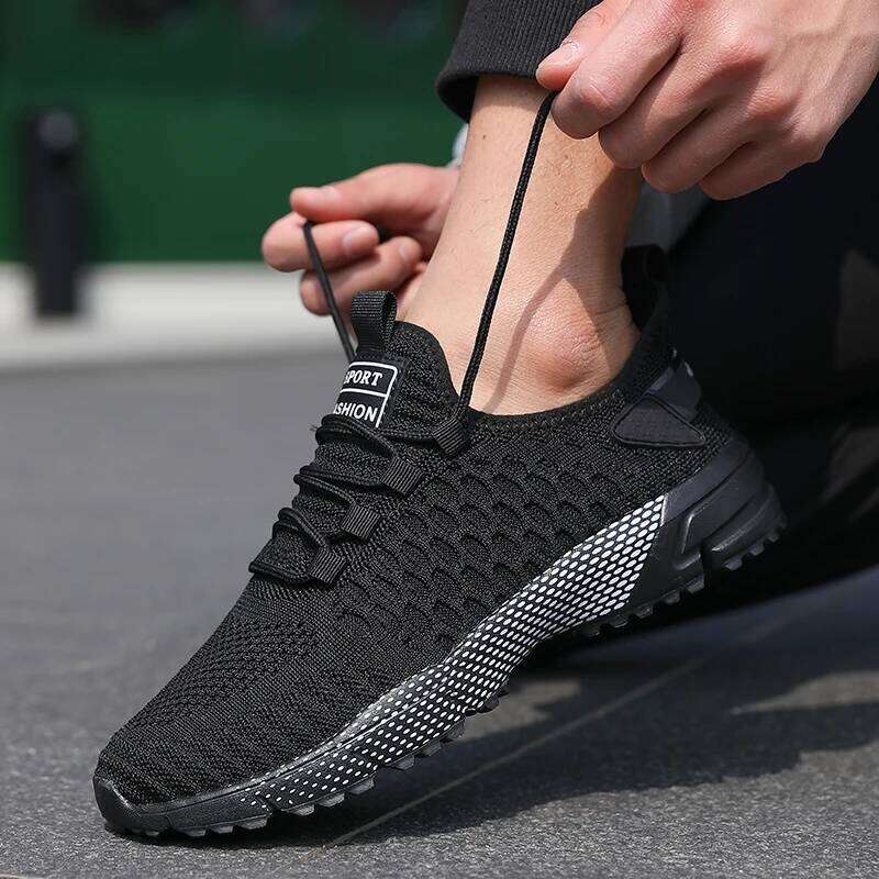 Fashion Men Casual Sport Breathable Mesh Running Sneakers Lightweight Shock Absorbing Walking Shoe Tenis Para Hombre