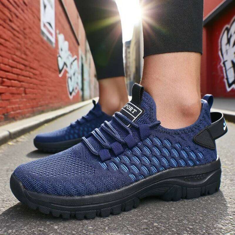 Foldable Net Body Men's Travel Sneakers Trendy Knit New Breathable Mesh Lightweight Classics Comfort Casual Women's Shoes