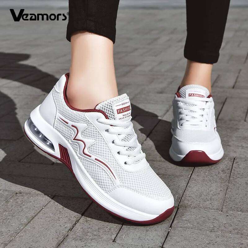 Fashion Women Air-cushion Sports Breathable Running Anti-slip Outdoor Sneakers Gym Fitness Training Shoes 26W0224