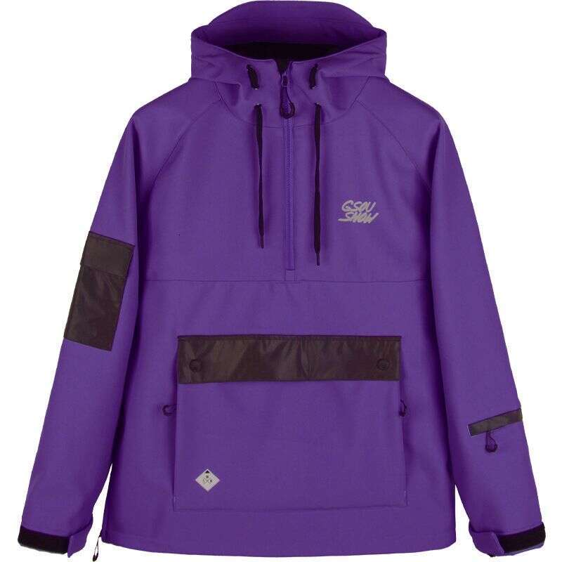 Gsou Snow For Men, Snowboard Hoodie, Waterproof And Windproof, Colorful Luminous Night Ski Jacket Sweatshirt WKERSIY
