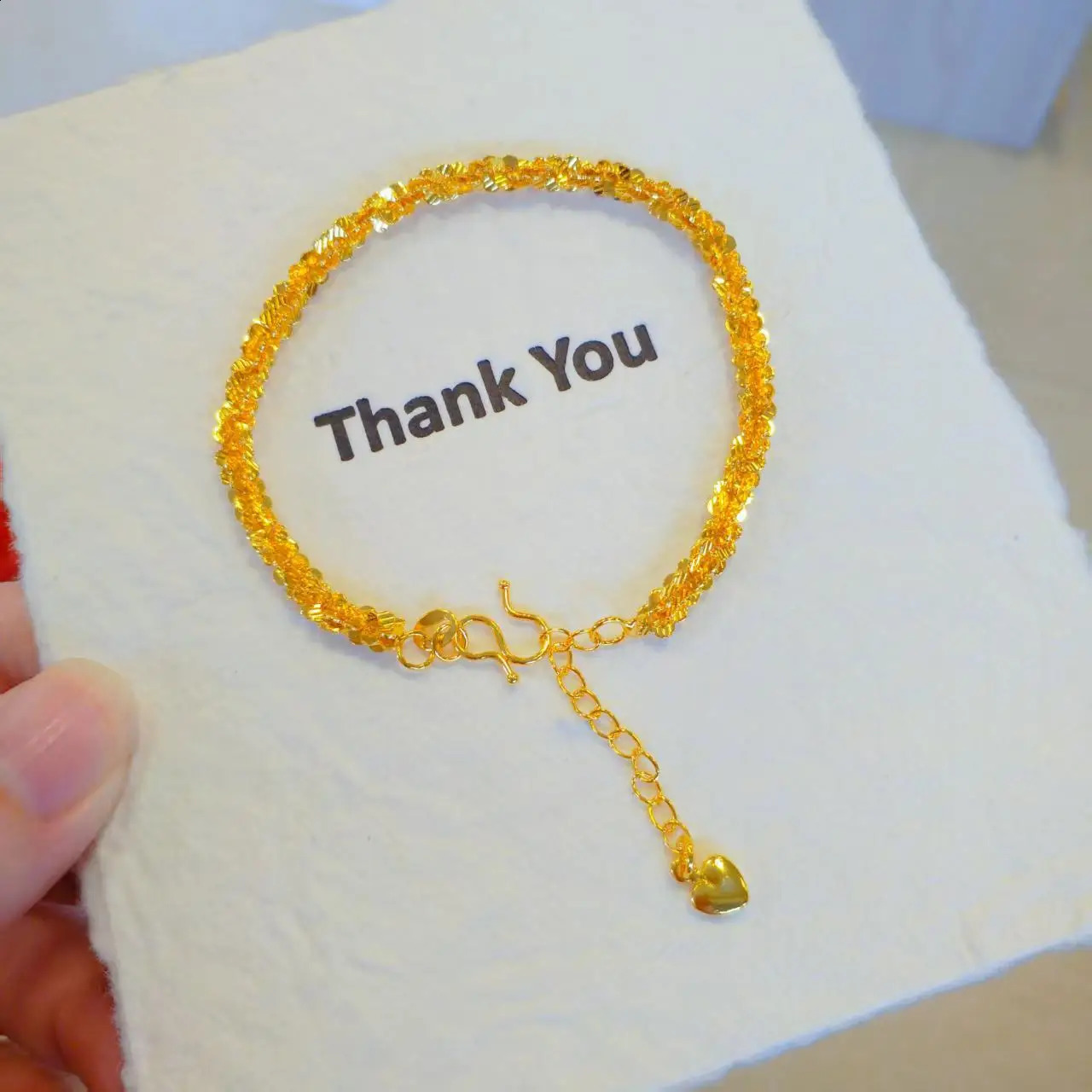 Sparkling Bracelet Necklace Set Womens 24K Gold AU999 Versatile shiny jewelry set easy to match for daily styling 260207