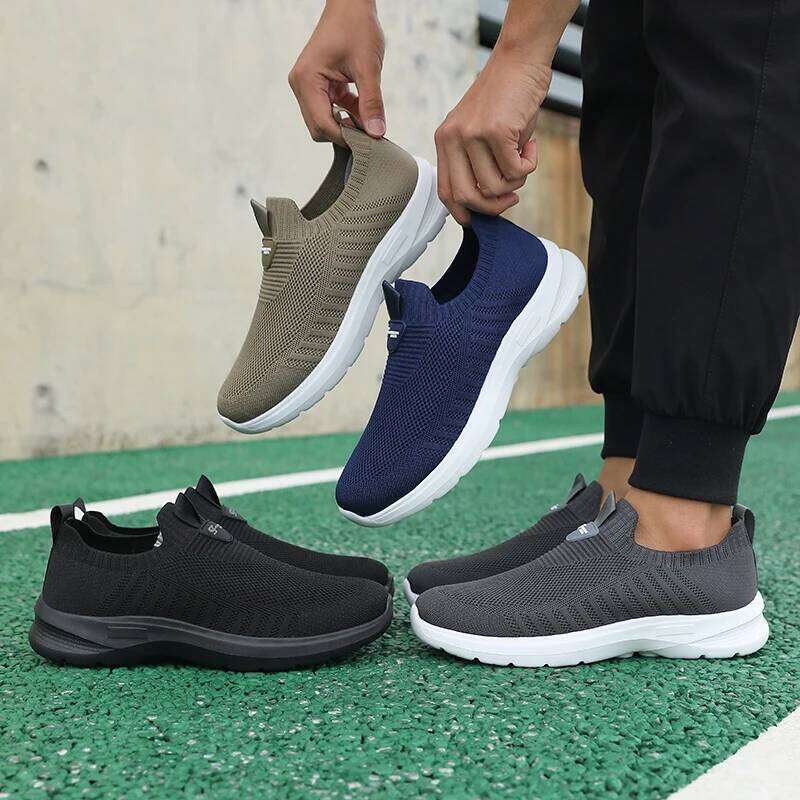 Comfortable Casual Fashion Breathable Outdoor Mesh Vulcanized Sneakers New Non-slip Lightweight Walking Shoes for Men