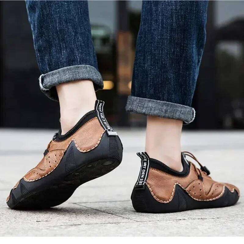 Fashionable Men's Bare Boots Breathable Retro Trendy Street Style Casual Fitness Training Daily Activity Commuting Shoes