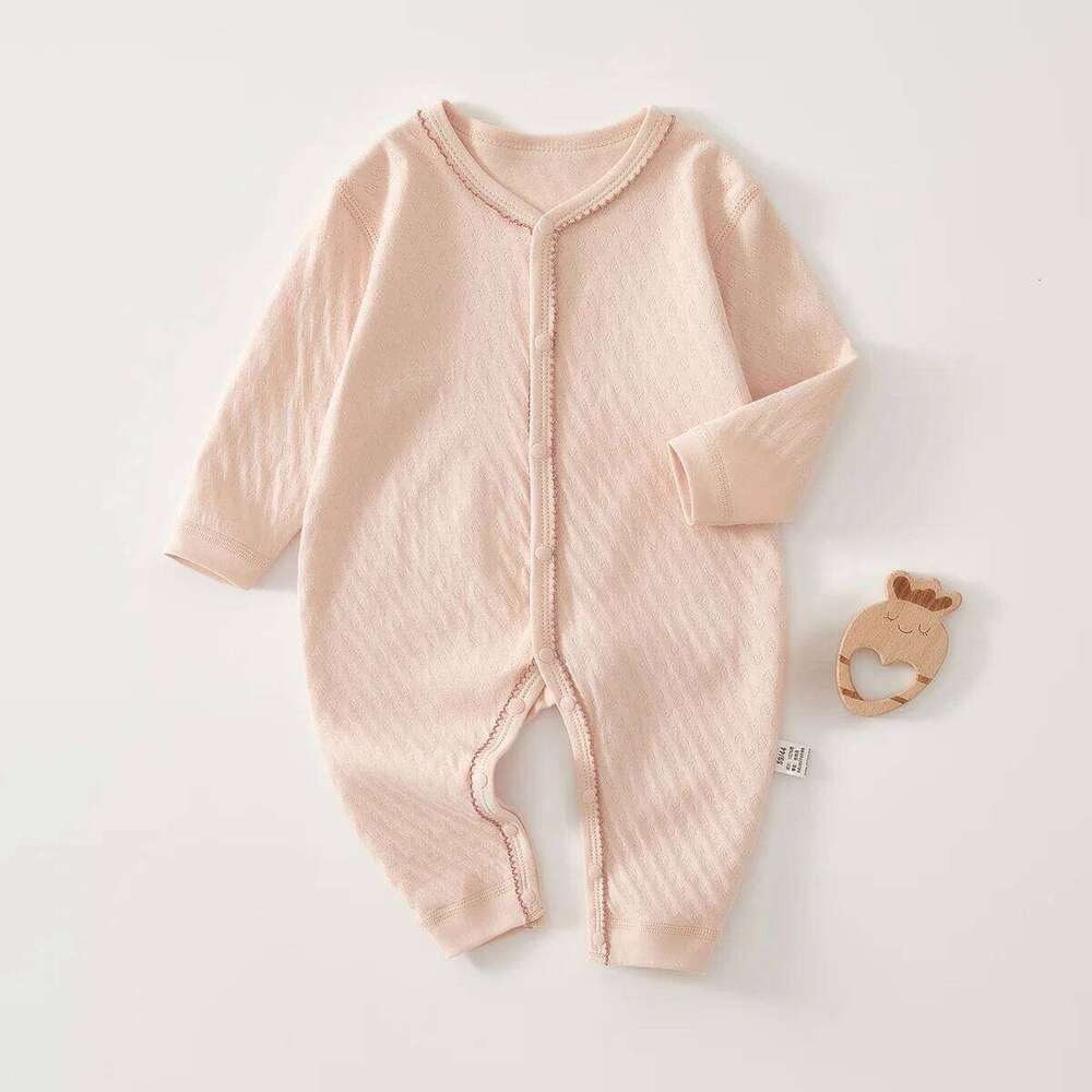 AYNIGIELL Jumpsuit Spring and Autumn Pure Cotton Boneless Hoodie 0-18 Months Newborn Suit Baby Girl Onesie 26H0224