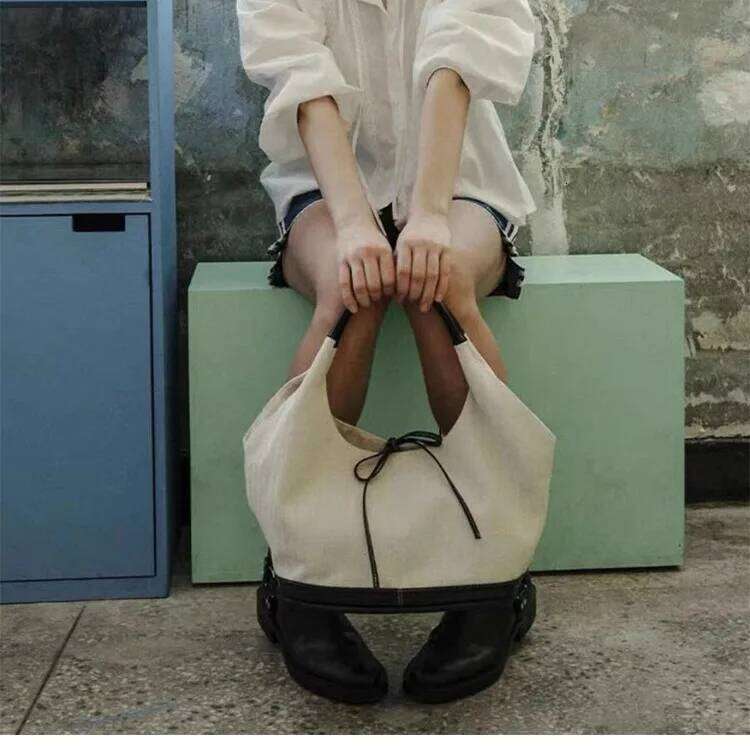 Korean Casual Canvas Tote Bags For Women Luxury Handbags Large Capacity Commuter Underarm Shoulder bags bolso Z260224