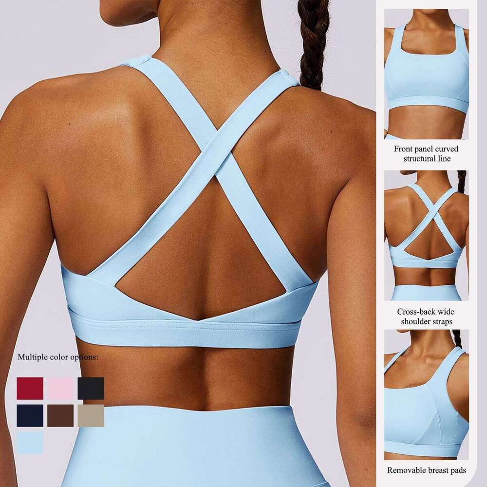 Ctenkevet Women's Shockproof Sport Bra Gym Yoga Tank Top Beautiful Crop Push up Breathable for Runningthable Vest 26Y0224