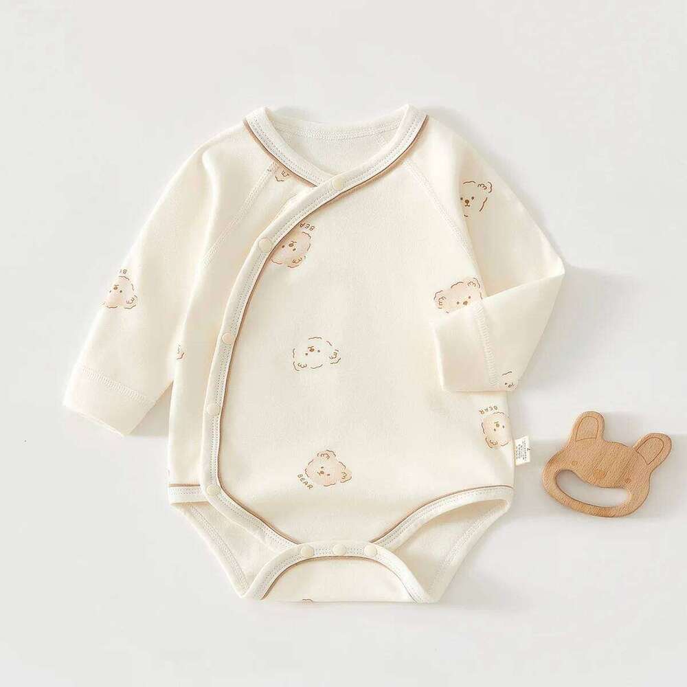 2026 Spring New Long Sleeve Shorts High Quality Cotton Jumpsuit Suitable for Boy Girl Baby Infants Aged 0-18 Months 26H0224