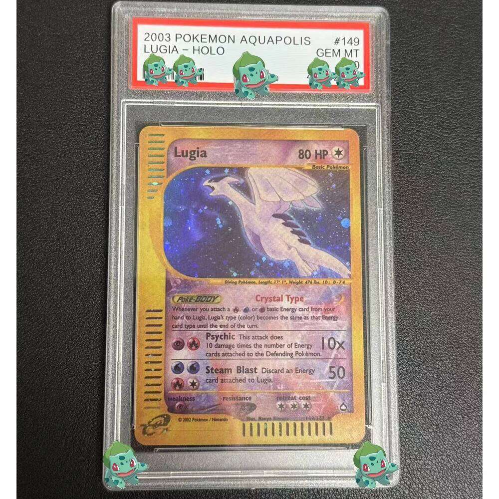 New DIY PTCG Graded Collection Charizard 1ST Edition Rayquaza Lugia-Holo GEM MT 10 Card Holographic Label Flash Child Gifts w260224