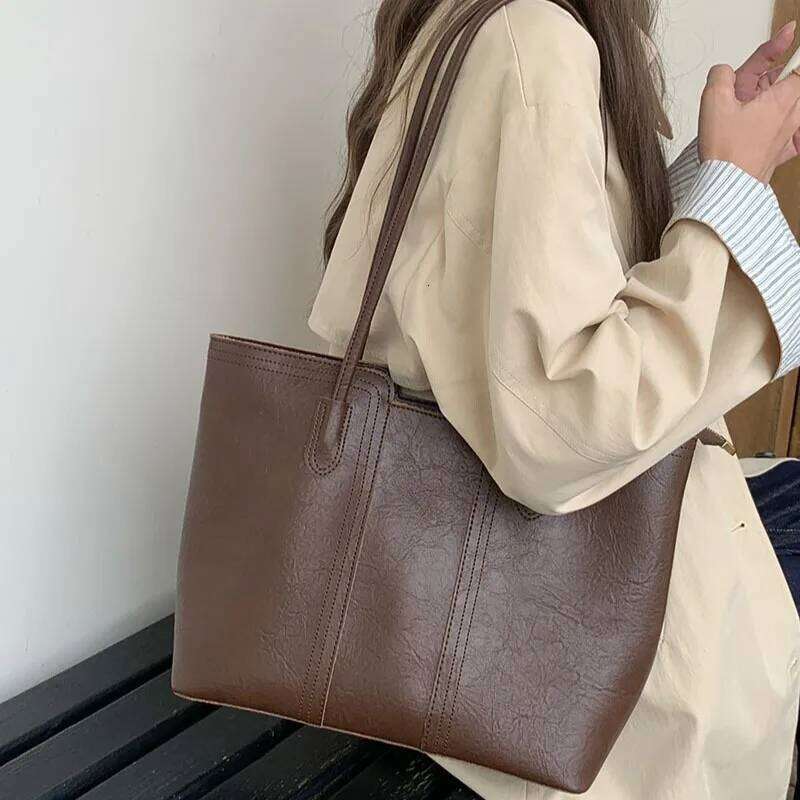 Casual large capacity totes women shoulder bags luxury pu leather composite bag big Commuter lady purses and handbags Z260224
