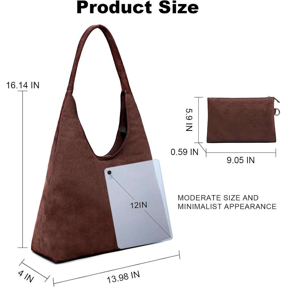Hobo Bags For Women Retro Vegan Leather Slouchy Tote Shoulder Purses Handbag With A Small Purse 2026 Women Colour