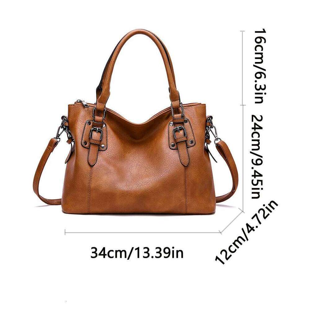 New Fashion Tote Retro Simple One Shoulder Women's Large Capacity Texture Handbag Elegant and Versatile Crossbody Bag Z260224