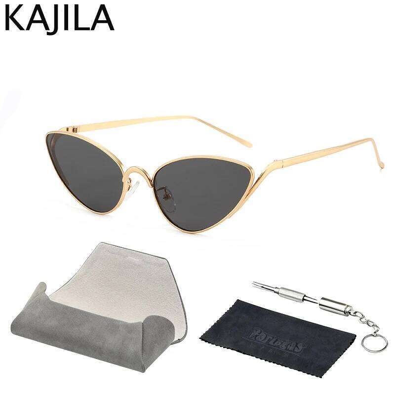 Sexy Cat Eye Punk Sunglasses Women 2026 Luxury Brand Trendy Metal Frame Travelling Sun Glasses For Ladies Vintage Shades UV400 26W0224