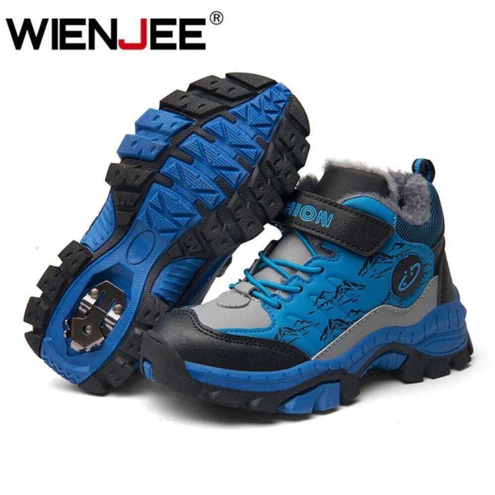 Winter Children's Casual Snow Ankle Boots Non-slip Outdoor Mountain Climbing Shoes Fashion Kids Waterproof Warm Sneakers 26W0224