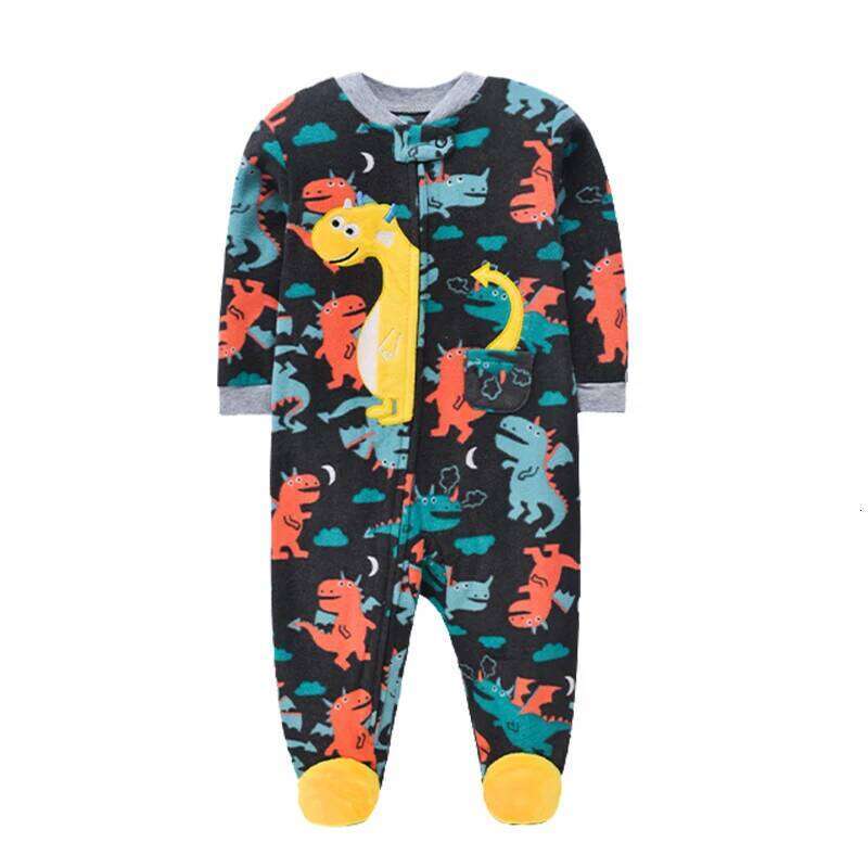 Newborn Baby Boy Girl Rompers Clothes Winter Pajamas Zipper Fleece Fall Infants Outfit Animal Jumpsuit Clothing 0 -12 Months New 26Y0224