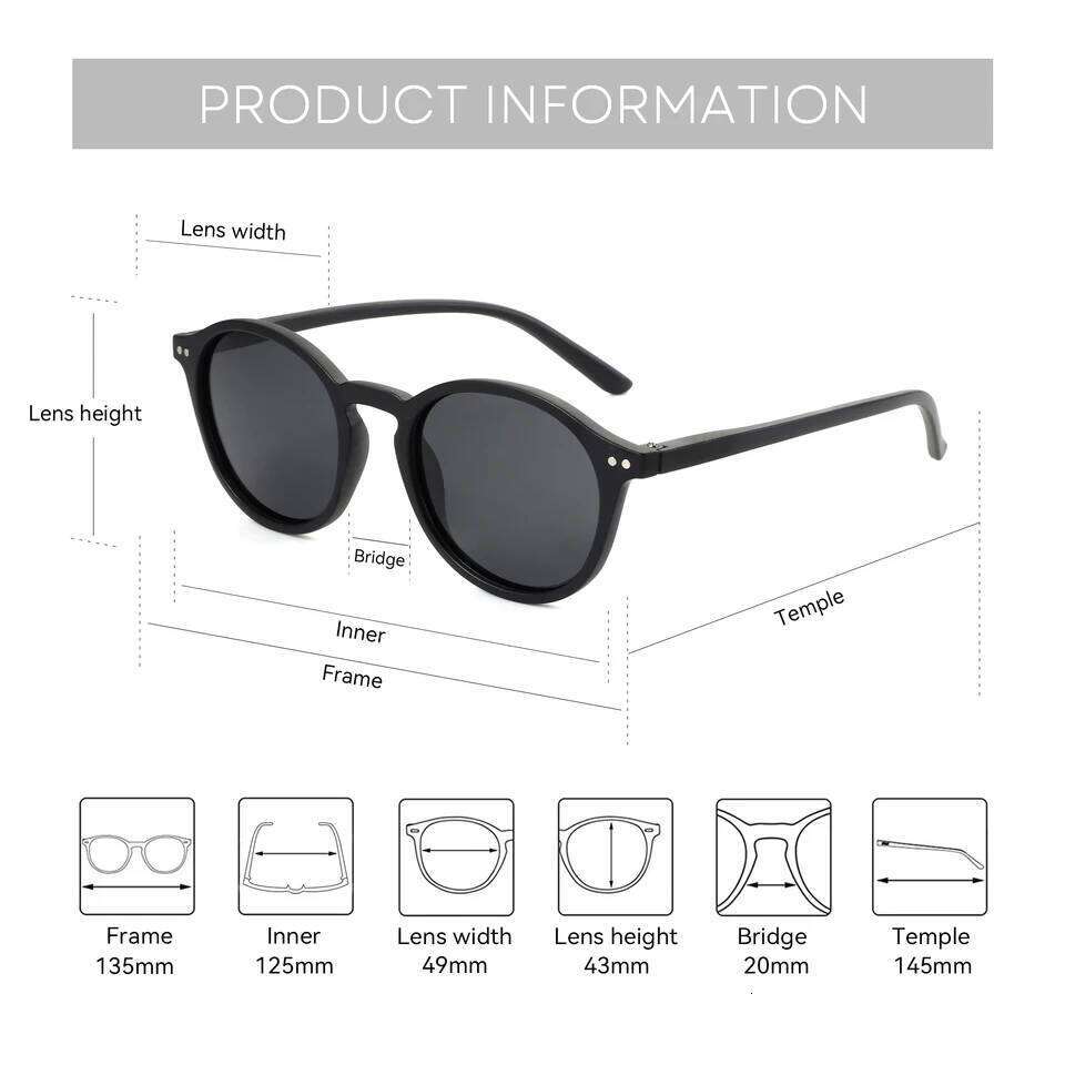ZENOTTIC Fashion Polarized Sunglasses Men Women Brand Designer Retro Round Sun Glasses Vintage UV400 Goggles Shades 26W0224
