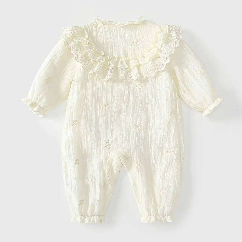 2Piece Spring Autumn Newborn Items Girls Clothes Korean Fashion Cute Princess Cotton Long Sleeve Jumpsuits+Hat Baby Stuff B280 26H0224