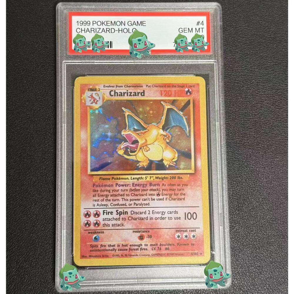 New DIY PTCG Graded Collection Charizard 1ST Edition Rayquaza Lugia-Holo GEM MT 10 Card Holographic Label Flash Child Gifts w260224