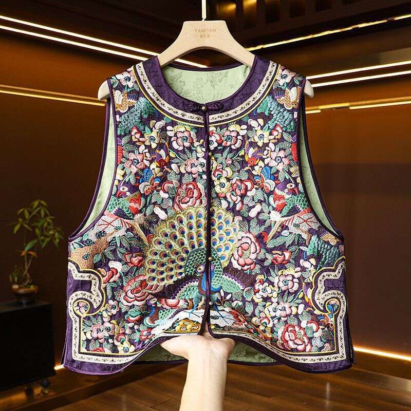 Spring Heavy Embroidery Versatile Top Ethnic Sleeveless New Chinese National Style Vest Luanyun