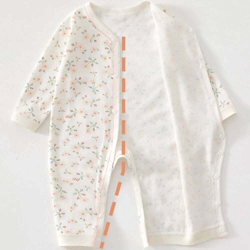 Charming Baby Romper for Spring Fall, Soft Pure Cotton Onesie, Princess & Prince Style, Perfect Infant Crawling Suit. 26H0224
