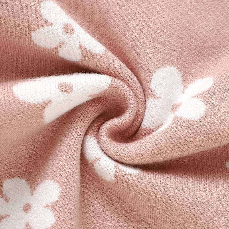 Cute Floral Print Infant Jumpsuit Long Sleeve Baby Girls Spring & Autumn Rompers Knitted 1-18 Months Newborn Bodysuit Sleepsuit 26H0224