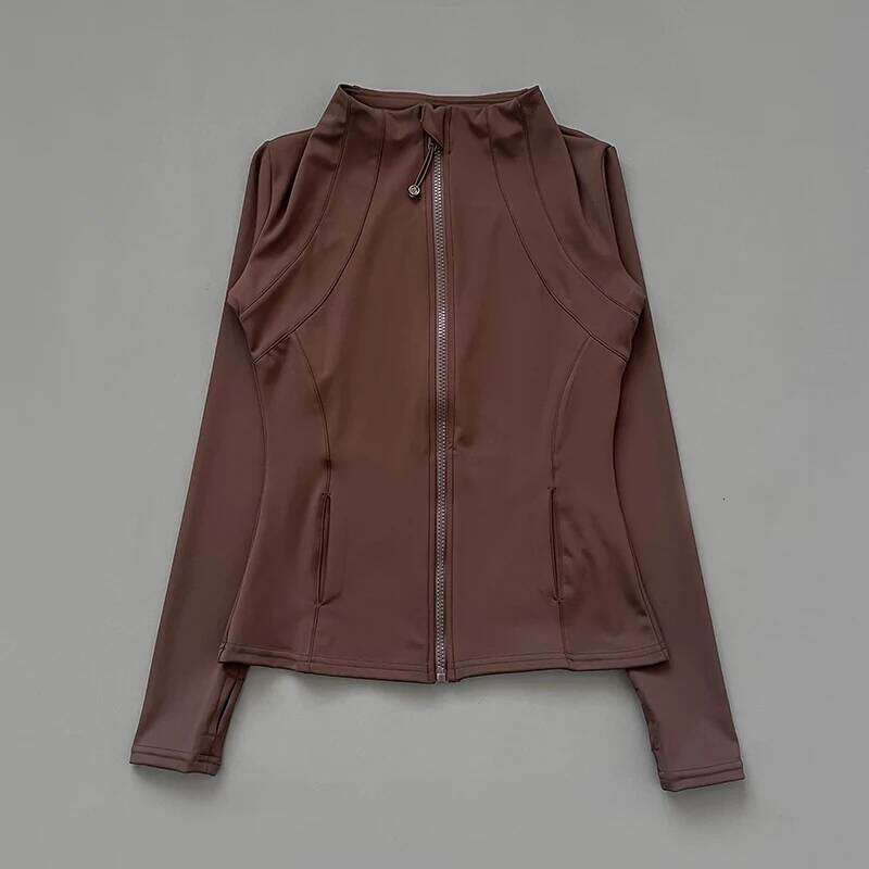 Athletic Slim Fit Quick Drying Zipper Running Women Dryfit Outer Wear Yoga Training Fitness with Thumb Hole 26Y0224