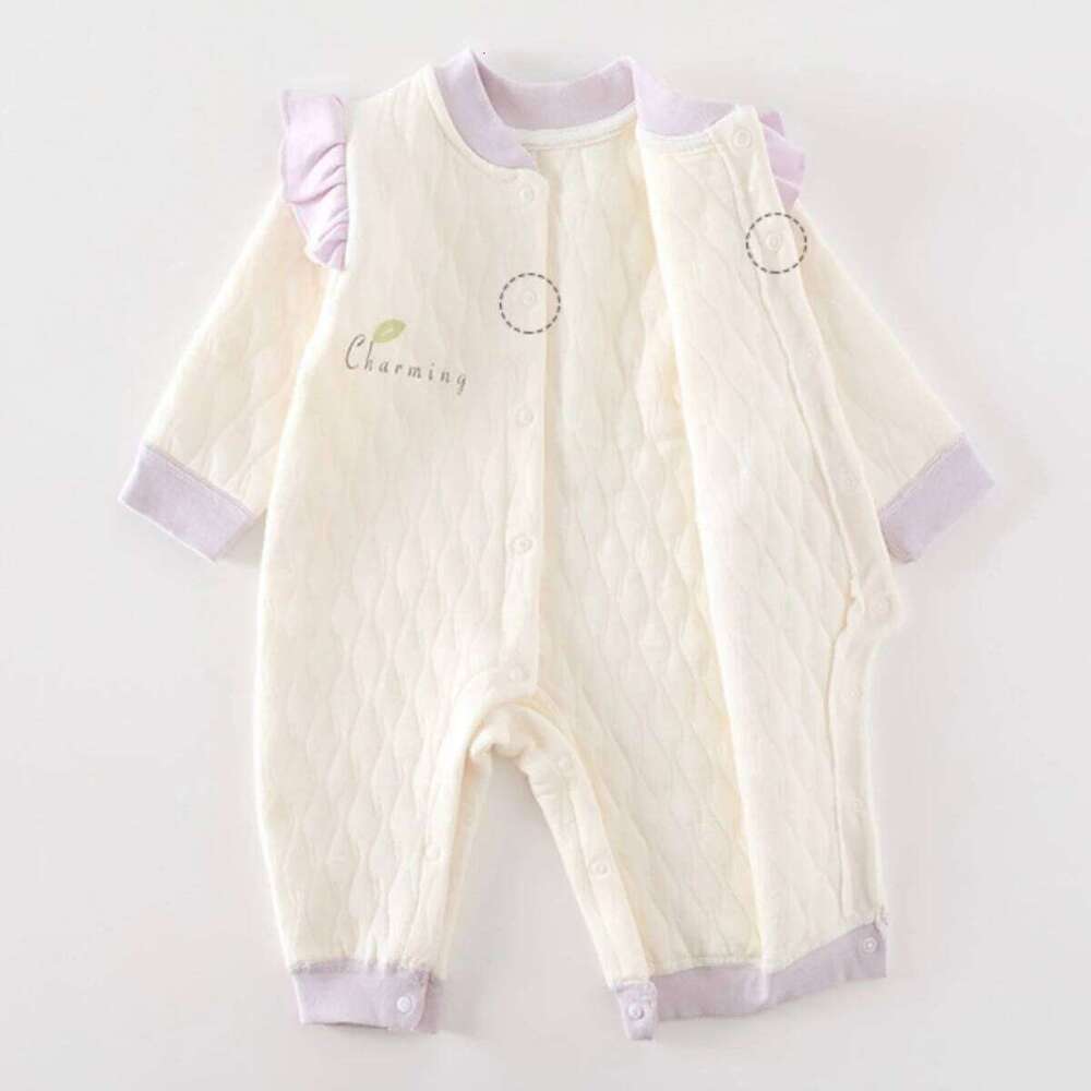 Girl Cute Clothes Newborn Baby Warm Spring Autumn Outwear Jumpsuit Infant 0-18Months Soft Pure Cotton Casual Bodysuit 26H0224