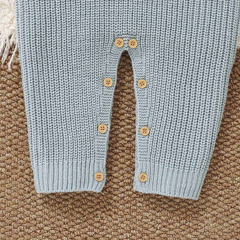 Baby Rompers Clothes Autumn Winter Casual Crew Neck Long Sleeve Knit Newborn Boys Girls Jumpsuits Infant Sweaters Playsuit 0-18m 26Y0224