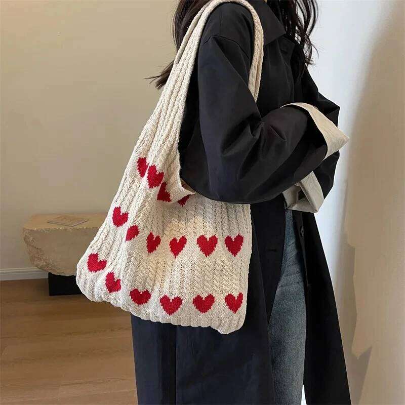 Summer Casual Woven Knitted Handbags Female Shopper Totes Large Capacity Women's Shoulder Bag Z260224
