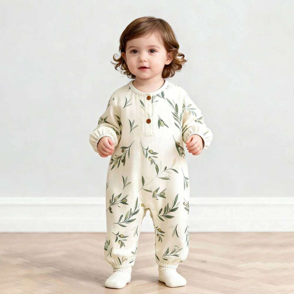 Soft Cotton Long Sleeve Jumpsuit Newborn Infant Boys Girls Spring Comfortable Romper New Born Baby Girl Clothes 26H0224