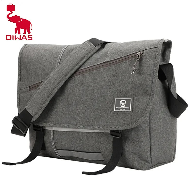 OIWAS 15 Inch Laptop Men Messenger Bag Fashion Travel Sling Shoulder Bag Mens Canvas Briefcase Male Crossbody Pack For Teenages 260202
