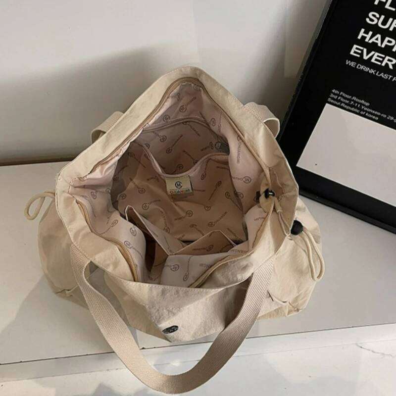 Women Stylish Oxford Tote Lightweight Foldable Multi Pocket Large Capacity Shoulder Bag for School Versatile Storage Bags Z260224