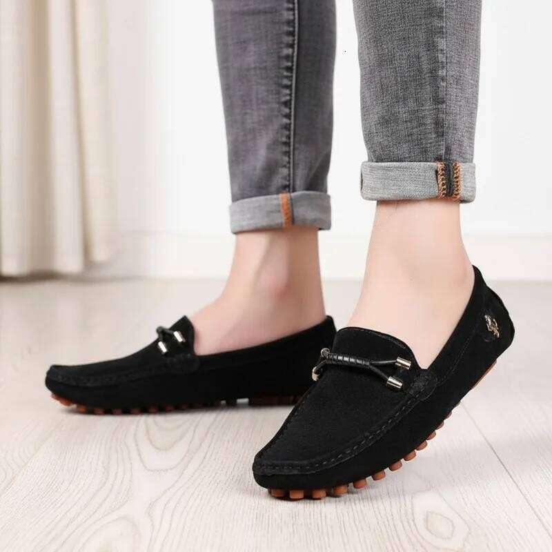 MAEDEF Men's Soft Lightweight Driving Office Man Comfortable Suede Walking Casual Shoes Men Loafers