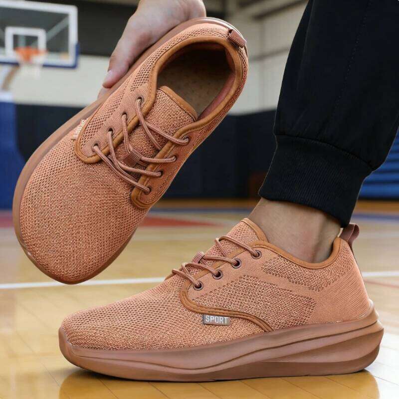 Wide Toe Breathable Knitted Mesh Barefoot Casual Versatile Sneakers Rebound Cushioning Comfortable Tennis Shoes Men