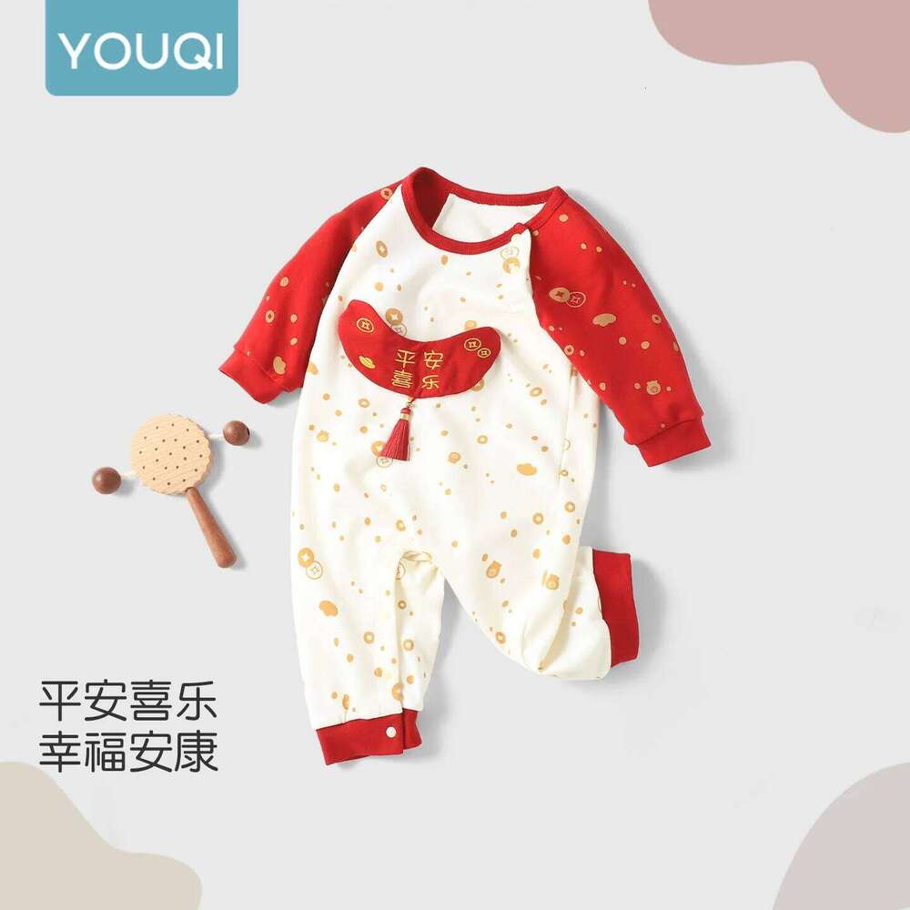 YouqiBaby Autumn Infant Full Month Celebration Outfit One-Year-Old Birthday Romper Crawling Suit 26Y0224