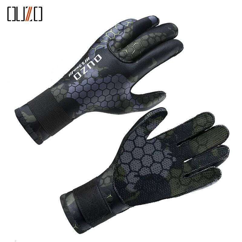3mm/5mm Winter Spearfishing Diving Scratch-proof Wearable Surfing Dive Keep Warm Neoprene Gloves 26H0224