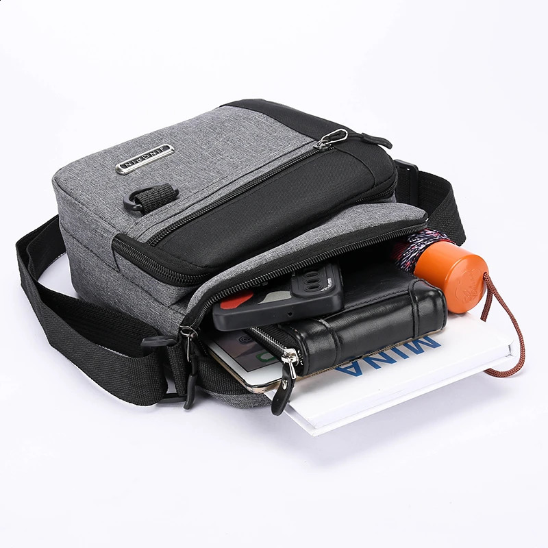 Large Capacity Mens Bag Single Shoulder Bag Waterproof And Wear-resistant Backpack Multiple Pockets For Business 260202