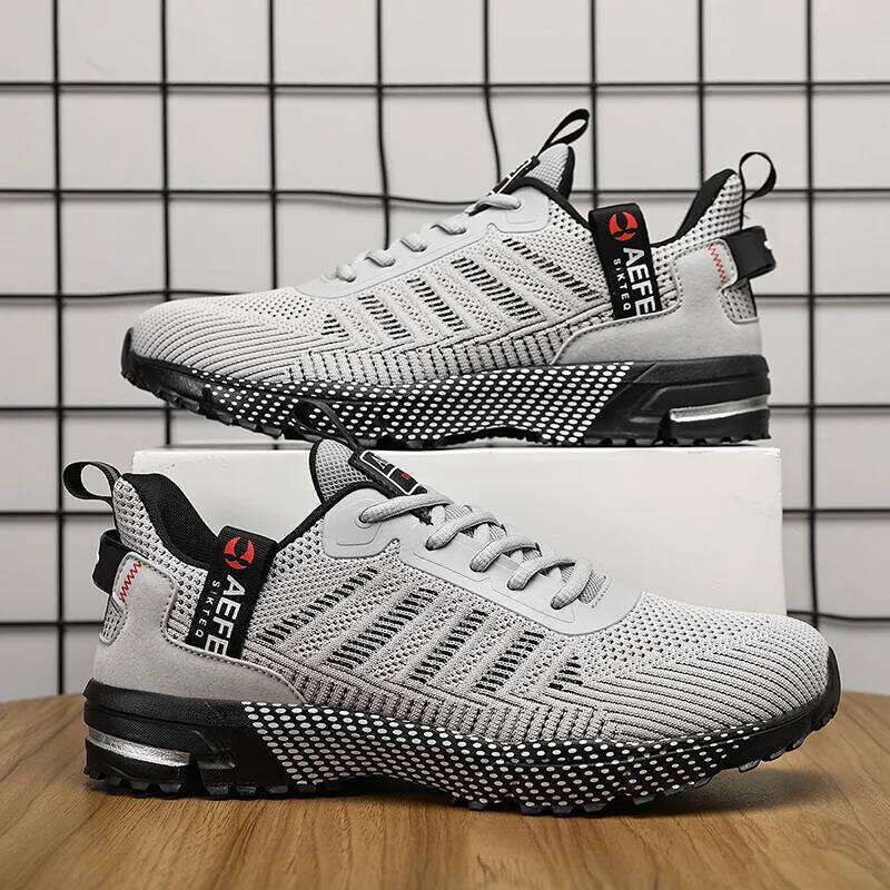 Fashion Men Lightweight Sneakers Outdoor Casual Walking Shoes Breathable Sports Sneaker Comfortable Lace Up Training Shoe