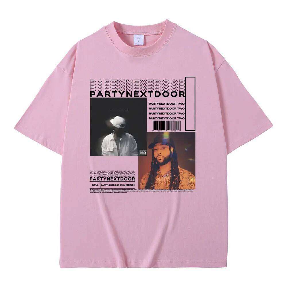Rapper Partynextdoor Two Album Graphic Tshirt Male Hip Hop Vintage T-shirts Men's Cotton Tees Oversized T Shirt H260224