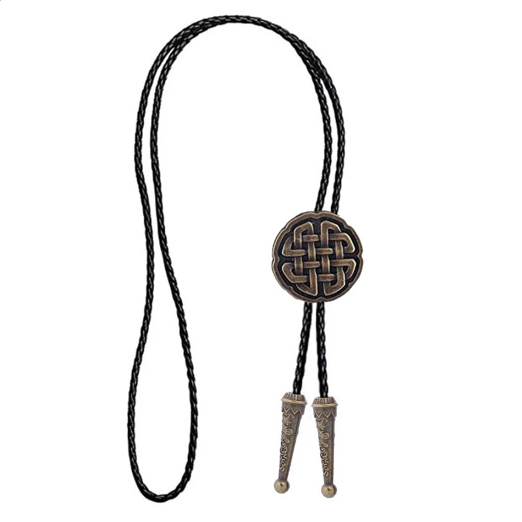 Bolo tie retro shirt chain lucky knot collar necklaces long neckties pendant 260120