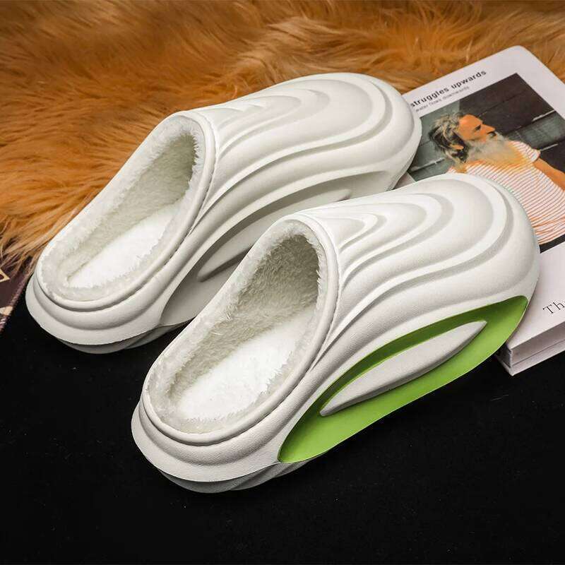 MAEDEF House Slippers for Men Winter Warm Indoor Outdoor Anti-Skid Comfortable Thermal Footwear with Plush Lining Women Shoes