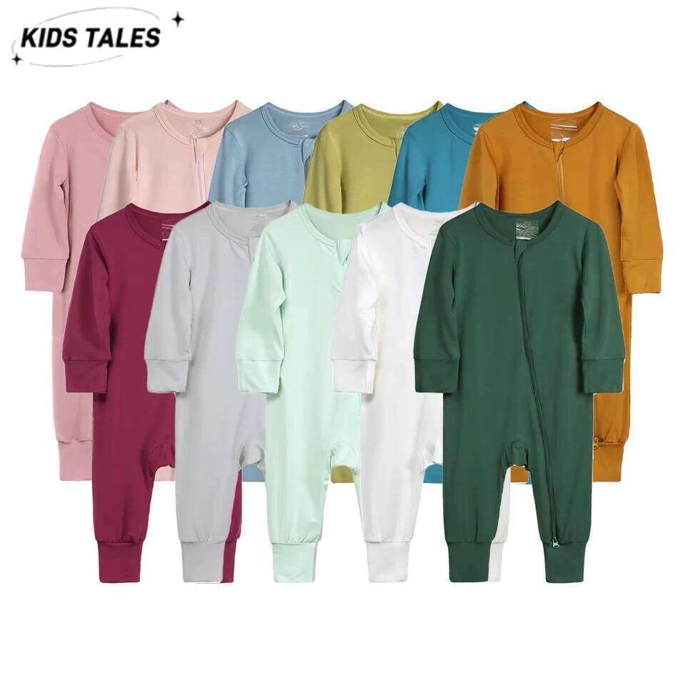 2026 Bamboo Fiber Baby Romper Clothes Long-sleeved Breathable Toddler Onesie Soild Color Infant Casual Jumpsuit Neworn Bodysuit 26Y0224