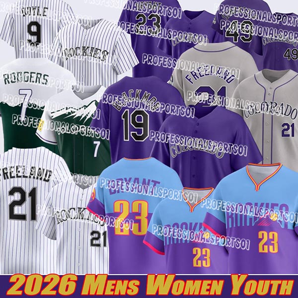 2026 Colorados city Custom Baseball Jerseys Rockies Jersey Brenton Doyle Ryan McMahon Ezequiel Tovar Kris Bryant Zac Veen Jersey