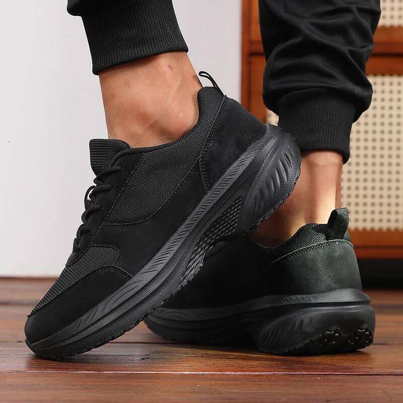 New Stylish Wide Width Men's Casual Sneakers Breathable Lightweight Non-Slip Shoe Outdoor High-Quality Leisure Thick-Soled Shoes