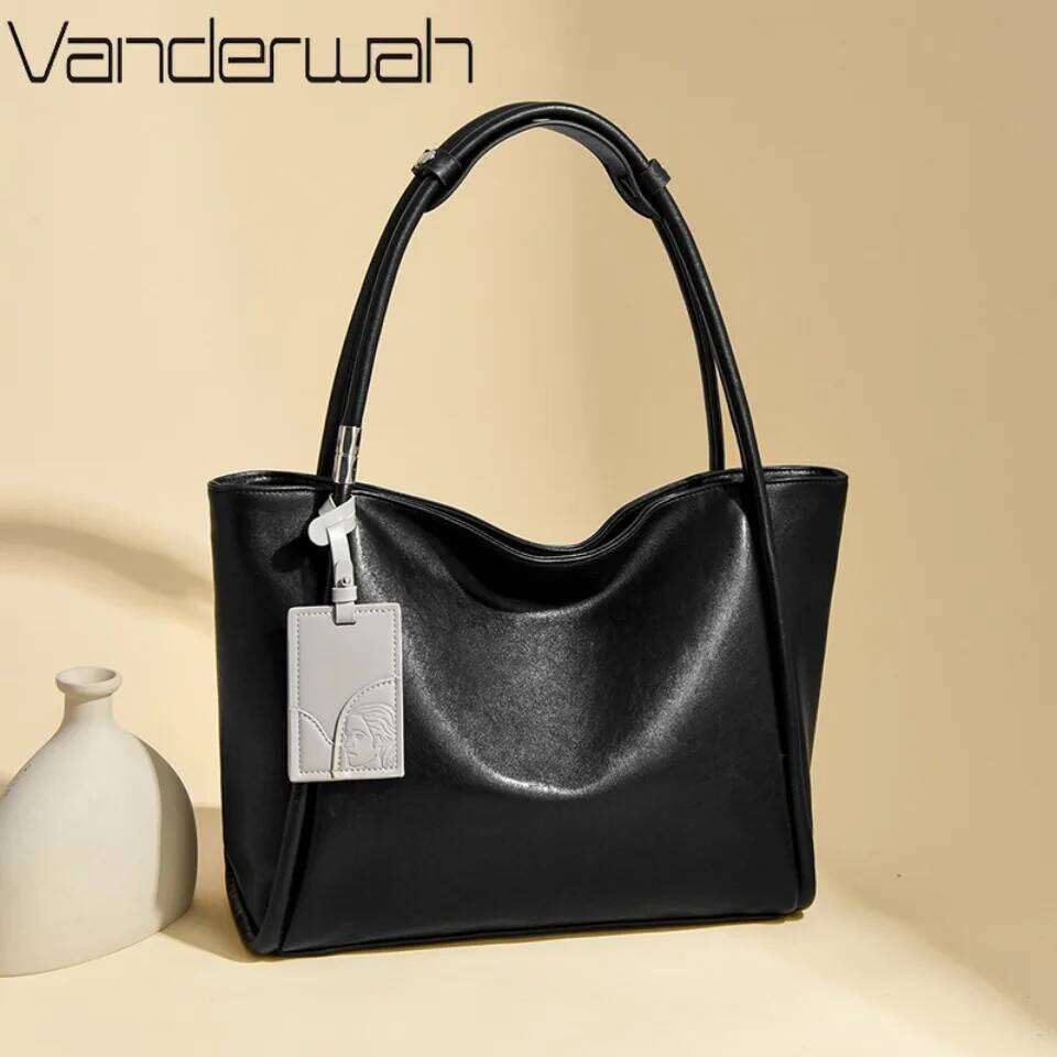 Quality Pu Leather Tote for Women Large Capacity Shoulder Handbags Casual Commute Shopping Top Handle Bag Z260224