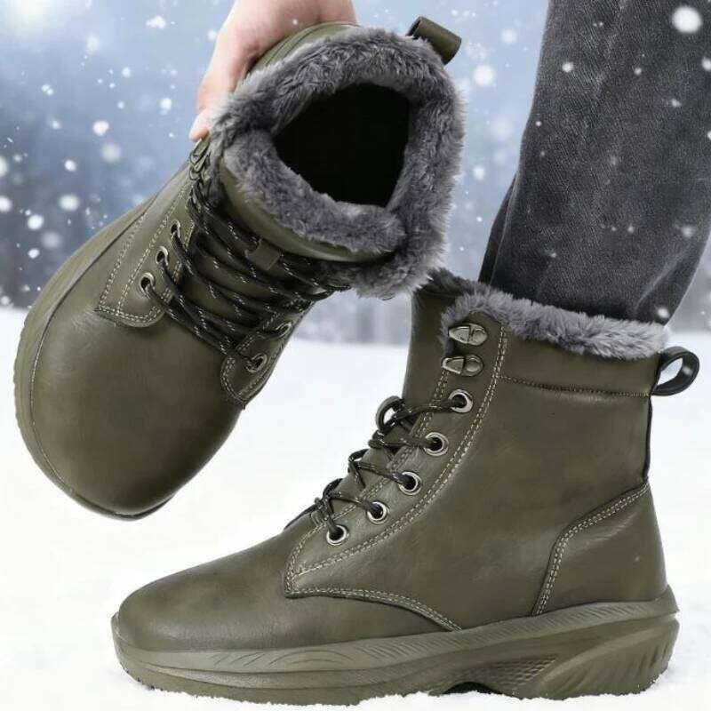 Keep Warm Snow Boots 2025 Autumn Winter New Men's Outdoor Comfortable Non Slip Wear-resistant Hiking Shoes