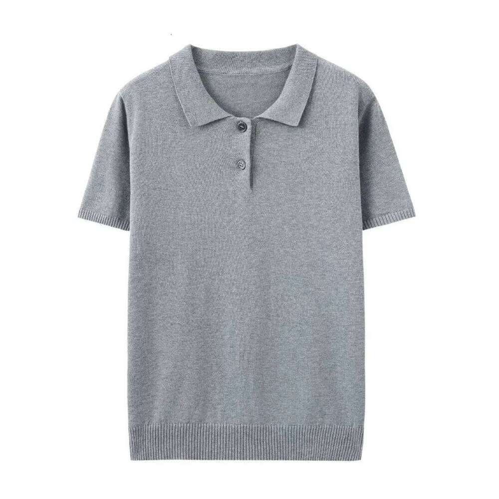 WinvyNee Summer Women's Clothing Cotton T-shirt Short Sleeve Polo Collar Clothes Solid Casual Pullover Female Tops A1002029 26W0224