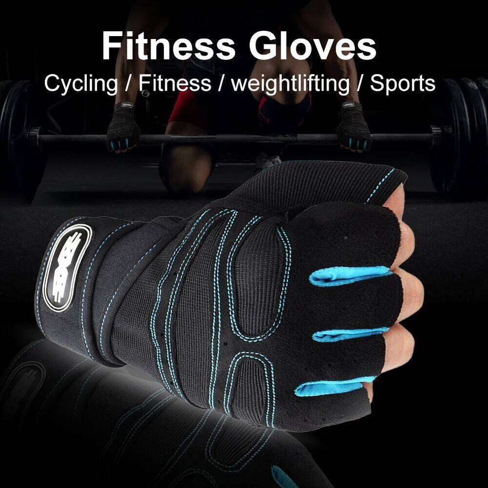 Gym Sport Fitness Weight Lifting Wristband Half Finger Gloves Outdoor Cycling Hiking NonSlip Glove Body Building Training 26H0224