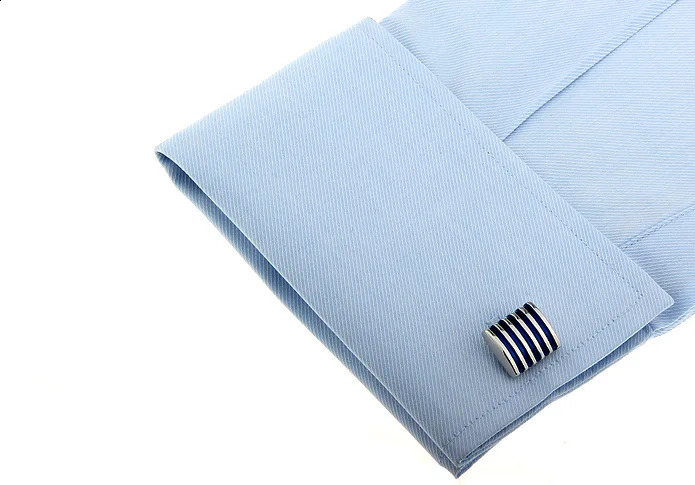 iGame 1 Pair Retail Mens Cuff Links 4 Colors Option Blue Red Black Pink Brass Fashion Stripes Business 260202
